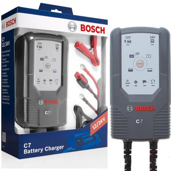 Зарядний пристрій автомобільного акумулятора Bosch C7 12-24V 14–230 A/год (0 189 999 07M) 0 189 999 07M фото