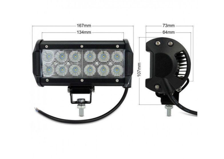 Дополнительная LED фара 36W 176x107x73 mm (3W*12) 10-30V / Ближний (2770) 44267 фото