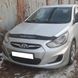 Дефлектор капоту мухобійка для Hyundai Accent Solaris 2010-2011 (Коротка) Voron Glass MH10410 фото 3