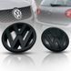 Емблеми передня та задня Volkswagen Golf V (MK5) &Oslash; 125 та &Oslash;110 мм пластик Чорні матові 2 шт 95360 фото 1