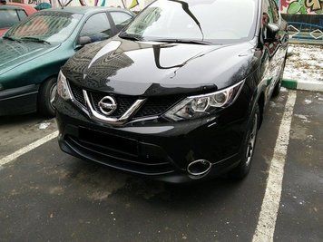 Дефлектор капота мухобойка Nissan Qashqai 2014- 2742 фото