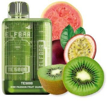 Elf Bar TE5000 POD 5% Оригинал Kiwi Passion Fruit Guava Киви маракуйя гуава (Подзаряжаемый) 57674 фото
