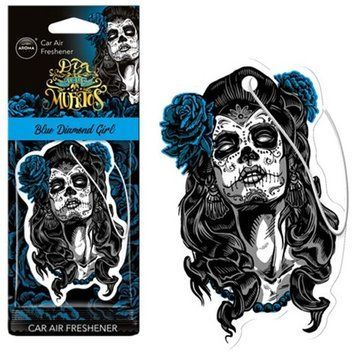 Ароматизатор для авто Aroma Car Cellulose Dia De Los Muertos Blue Diamond Girl (83116) 64514 фото