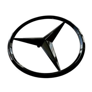 Эмблема задняя Mercedes-Benz W205 черная глянцевая 82 мм (3 направляющие скотч) OEM A2058170216 96298 фото