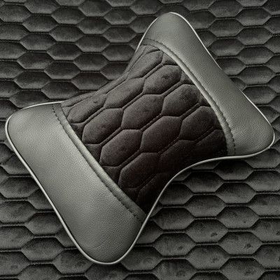 Подушка на підголовник під шию Palermo Premium Чорні-Чорний кант 1 шт S4C_Palermo_0555 фото