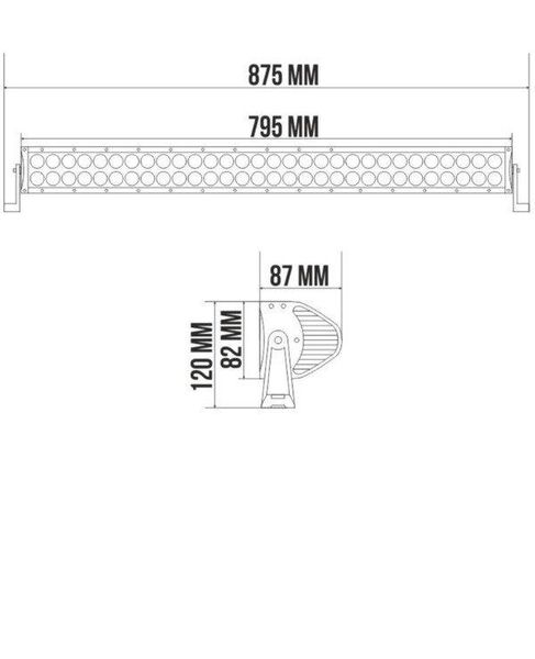 Світлодіодна Балка фара LED БЕЛАВТО / 795x82x87 mm / 3W*80 / 180Вт / Ближній розсіюючий (BOL6003F) 41636 фото