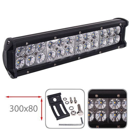 LED Балка Додаткова Фара 300x80x60 мм FLOOD (24ledx3w) 6000К 9-36V (C2072F F) 65876 фото