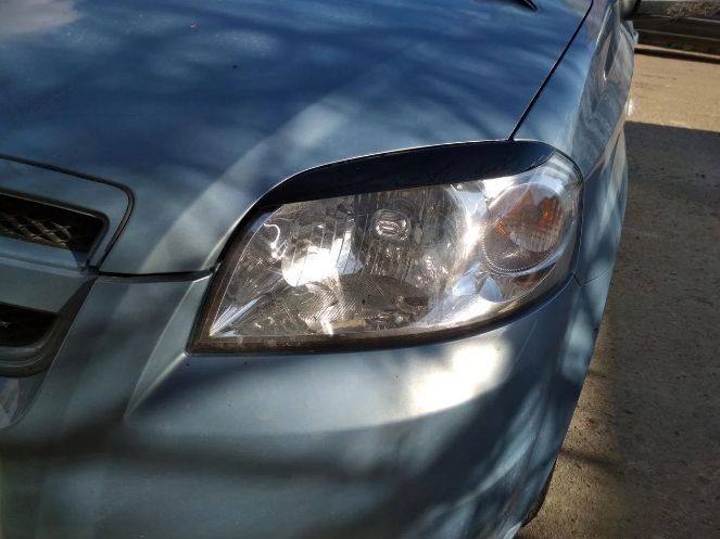 Реснички фар Fly для Chevrolet Aveo III T250 2006-2011 Черные 2 шт 35614 фото