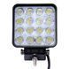 Додаткова LED фара 48W (3W*16) 10-30V 110x110x72mm Ближній (29-48W) 1 шт (2964) 46166 фото 2