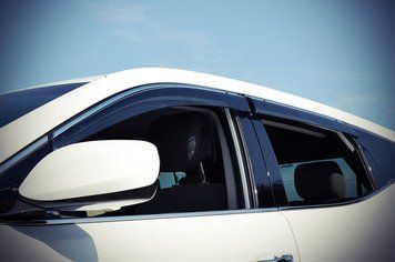 Дефлектори вікон вітровики для Hyundai Santa Fe 2012- Хром Молдингом HYSFE1219 фото