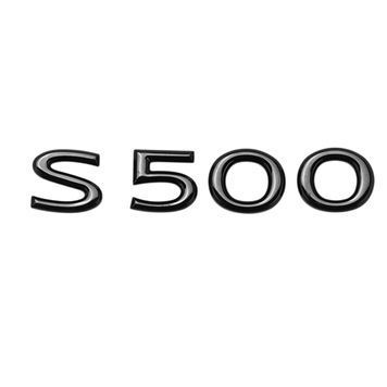 Эмблема надпись S500 для Mercedes-BenzMaybach Черный глянец 130х25 мм пластик (на скотче) 96217 фото