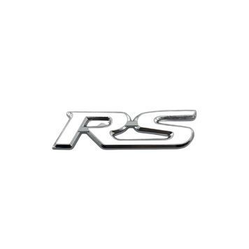 Емблема напис RS срібло 89х24мм метал (на скотчі) 95592 фото