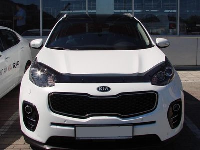 Дефлектор капоту мухобійка для Kia Sportage 2016- 3713 фото