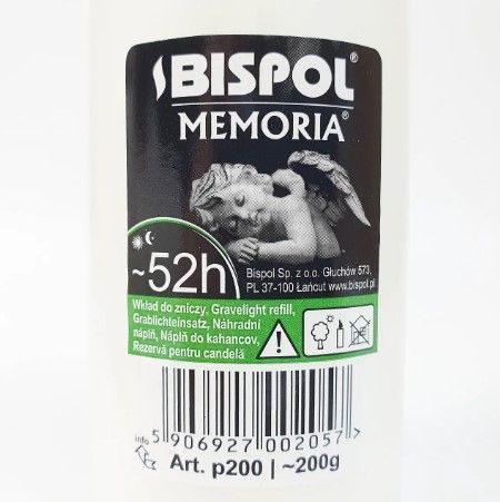 Свічка тривалого горіння Bispol Memoria аварійне світло 52 годин 1 шт S4C_63213 фото