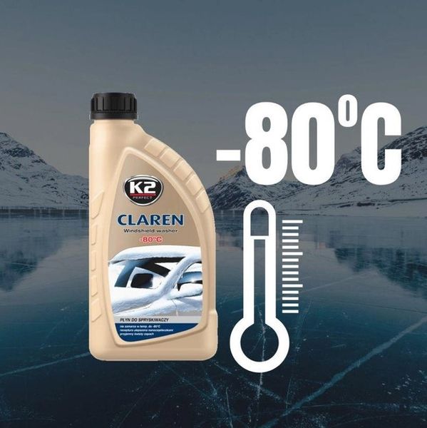 Зимовий омивач скла концентрат Нейтральний K2 -80°C 1 л (K611) 20990 фото