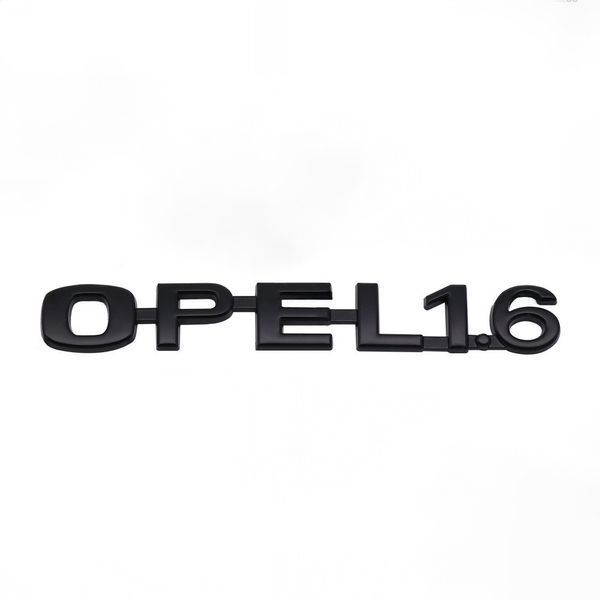 Емблема напис Opel-1.6 Опель 135х20 мм Чорна (Завод) 89021 фото