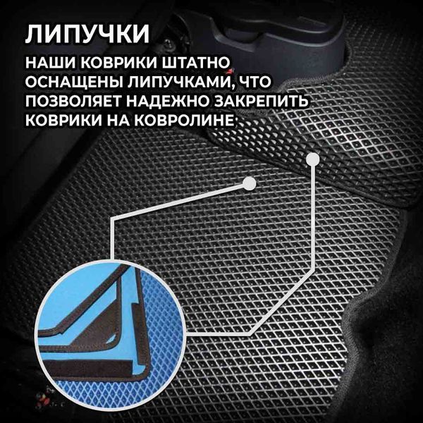 Килимки у салон EVA для Mazda 3 I 2003-2009 SD/HB з підп'ятником Коричневі-Коричневий кант 5 шт 66436 фото
