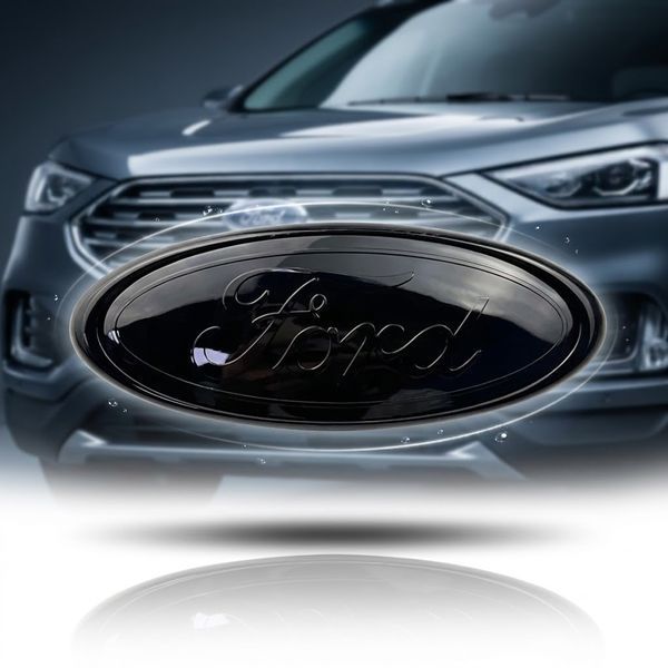 Эмблема Ford черная 114x45 мм пластик металл (Focus Mondeo Fiesta Fusion Kuga Edge Explorer Transit) 96040 фото