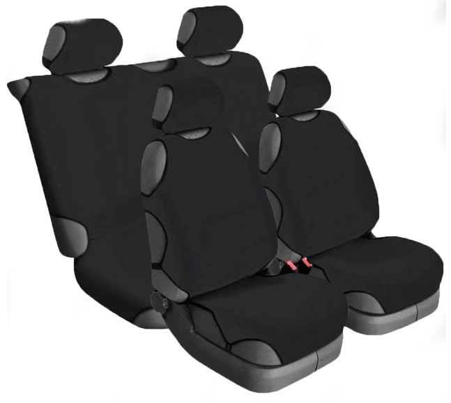 Чехлы майки для сидений Beltex COTTON комплект Черные (BX13210) 8824 фото