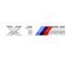 Емблема напис X1M для BMW хром 165х28 мм пластик (на скотчі) 95804 фото