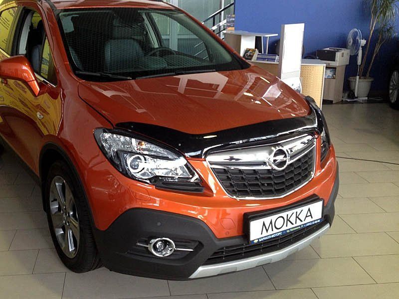 Дефлектор капота мухобойка Opel Mokka 2012-2021 1253 фото