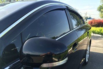 Дефлекторы окон ветровики Banke для Audi Q7 2015 - / С Хром Молдингом AU24-M фото