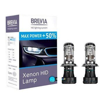 Лампа Ксенон H4 5500K 35W Brevia 12450MP +50% MaxPower (2шт) 45767 фото