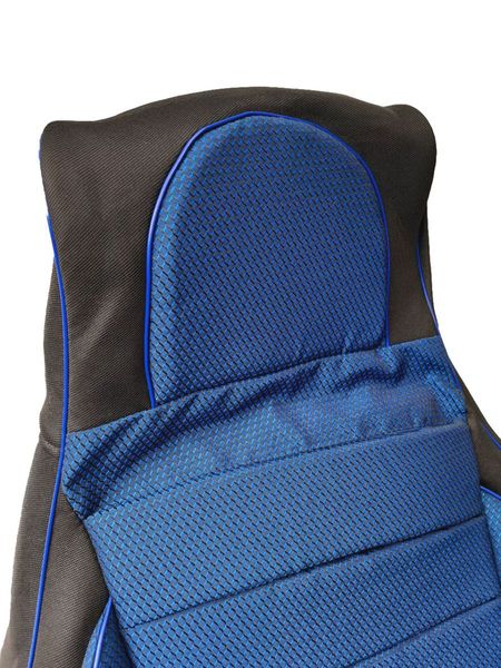 Чехлы Пилот для сидений ВАЗ 2107 Черная ткань Синяя ткань 33254 фото