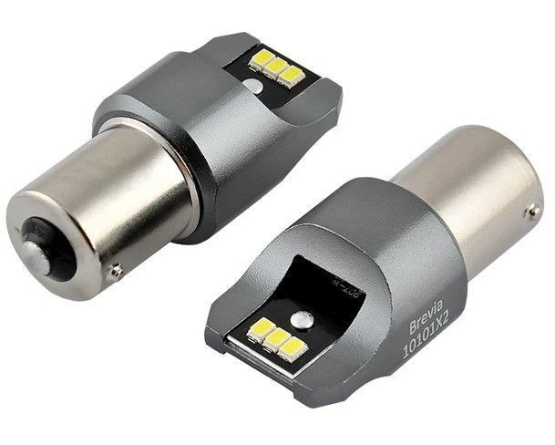 LED автолампа Brevia Power 12/24V T25 P21W 6x3020SMD 330Lm 6000K CANbus BA15s 2 шт (10101X2) 10101X2 фото