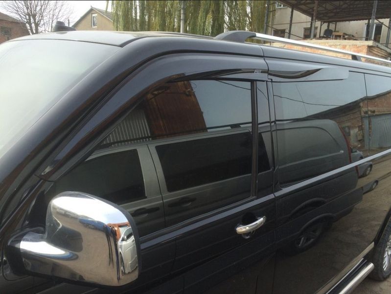 Дефлекторы окон ветровики Volkswagen T-5 / T6 4D 2003-2018 скотч SunPlex 4 шт (SP-S-18) 96519 фото