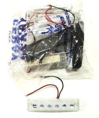 Габарит LED прямокутний 90х18 мм / 12/24V / 6 діодів / Білий 1 шт (K 041) 54485 фото