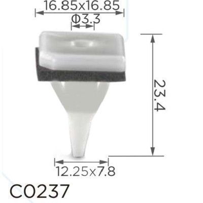 Клипса под саморез молдинга порога Mitsubishi (MB361578, MR280579) (C0237) 73904 фото