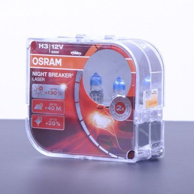 Автолампа галогенна Osram Night Breaker +130% 12V H3 55W 2 шт (64151 NBL +130) 54962 фото