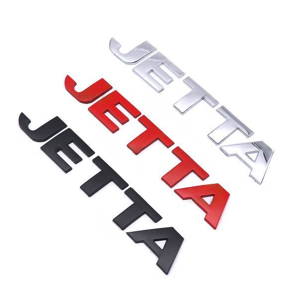 Емблема напис JETTA Пластик 132Х22 мм Червона на скотчі (Завод) 89023 фото