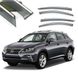 Дефлектори вікон вітровики Benke для Lexus RX 350 - RX 270 2010-2015- Хром Молдинг Із Нержавіючої Сталі 3D 57238 фото 1