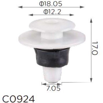 Кліпса кріплення молдингу Крило Багажник VW SKODA SEAT TOYOTA MAZDA FORD AUDI PORSCHE C0924 73367 фото