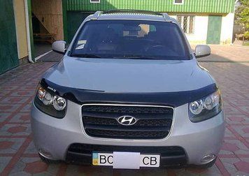 Дефлектор капоту мухобійка для Hyundai Santa Fe 2006-2012 8876 фото