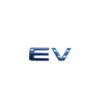 Эмблема надпись EV для BYD Черный глянец 50&times;50 мм пластик (на скотче) 96170 фото