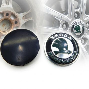 Емблема колеса Skoda (ковпачки колеса для титанів) D59 мм 1 шт 171103 88461 фото