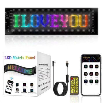 Гнучкий екран LED Matrix Panel APP Wi-Fi RGB 120 x 595 мм 96302 фото