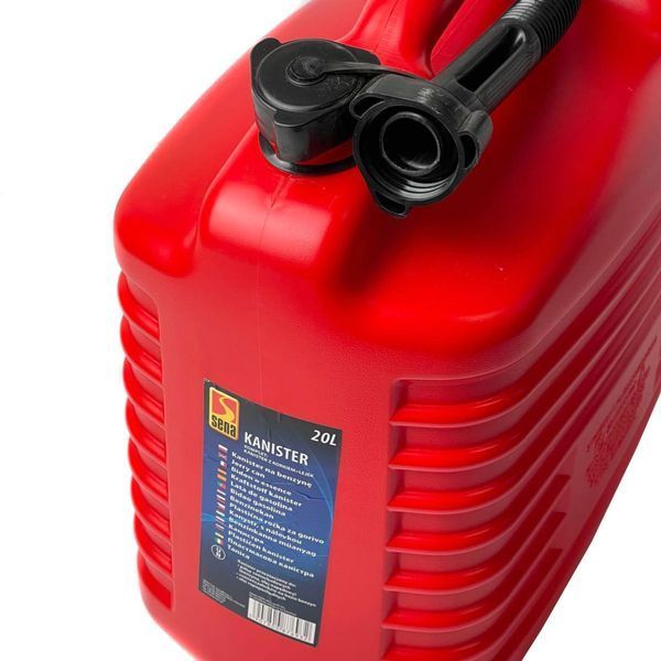 Каністра 20л Для Нафти Продуктів Щільна з лійкою Червона (Гост HDPE-02) S4C_63307 фото