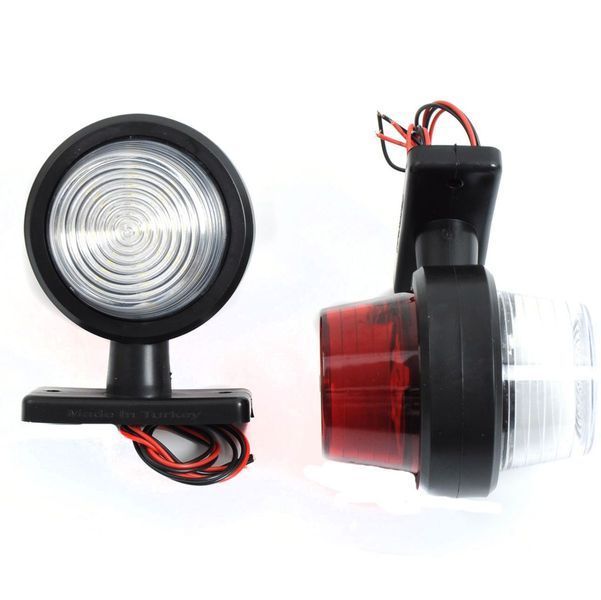 Габарит LED чебурашка 12/24V / великий 10 см / Пацюк-Білий 2 шт (Л 034) 60170 фото