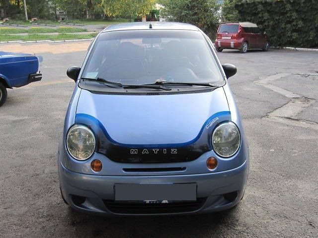 Дефлектор капоту мухобійка для Daewoo Matiz 1998- /з заходом на фари 2989 фото