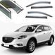 Дефлектори вікон вітровики Benke для Mazda CX-9 2015- Хром Молдинг З Нержавіючої Сталі 3D (BMDC91523-W/S) VM20411 фото