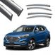 Дефлектори вікон вітровики Benke для Hyundai Tucson (TL) 2015-2020 Хром Молдинг Із Нержавіючої Сталі 3D 297 фото 1