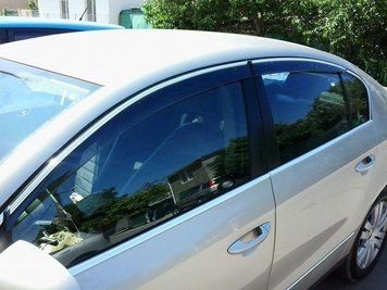 Дефлектори вікон вітровики для Volkswagen Passat B6/B7 2006-2014 Sedan Хром молдинг VolkswagenPAB711 фото