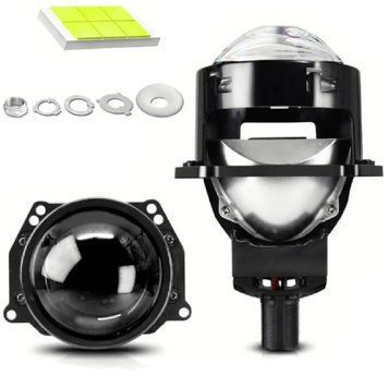 Автомобильные BI-LED линзы D2.5" дюйма D65 мм A5 55 / 75Вт 5500К 2 шт 94957 фото