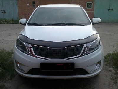 Дефлектор капоту мухобійка для Kia Rio III 2010-2015 819 фото