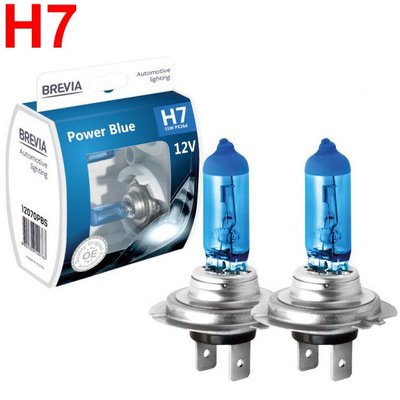 Автолампа галогенна Brevia Power Blue H7 12V 55W 4200K 2 шт (12070PBS) 34824 фото