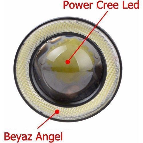 Противотуманные LED Фары круглые Линза с ДХО D64 мм 12V 10W 7000K Белый Свет 2 шт (AG-2511 W) 54953 фото